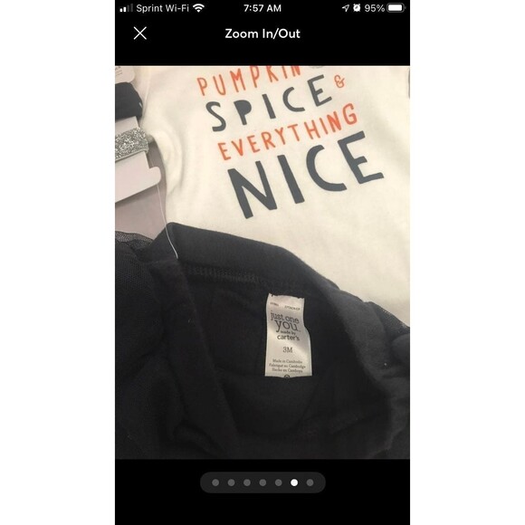 NEW Carter's 0-3 month Fall/Thanksgiving set costume - Picture 6 of 7